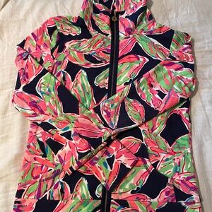 Lilly Pulitzer zip-front cotton spandex jacket sz M